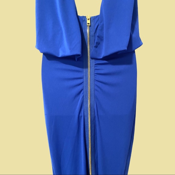 🤍2 for $120🤍  Electric Blue Zipper Gown - Picture 3 of 6